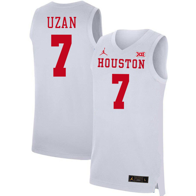 Milos Uzan College Jersey,Houston Cougars #7 Milos Uzan Basketball Jersey Youth-White